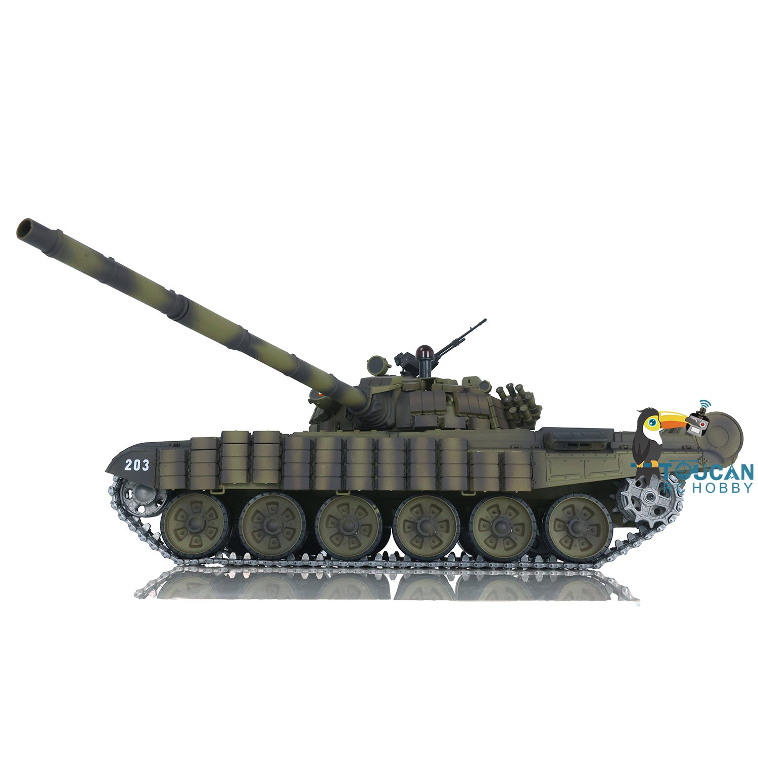 Henglong 1/16 Scale T72 Radio Controlled Tank - US Stock Metal Tracked Electric Battle Tank with 7.0 Mainboard & Battery Charger - Perfect for Military Enthusiasts, Collectors and Outdoor RC Battles