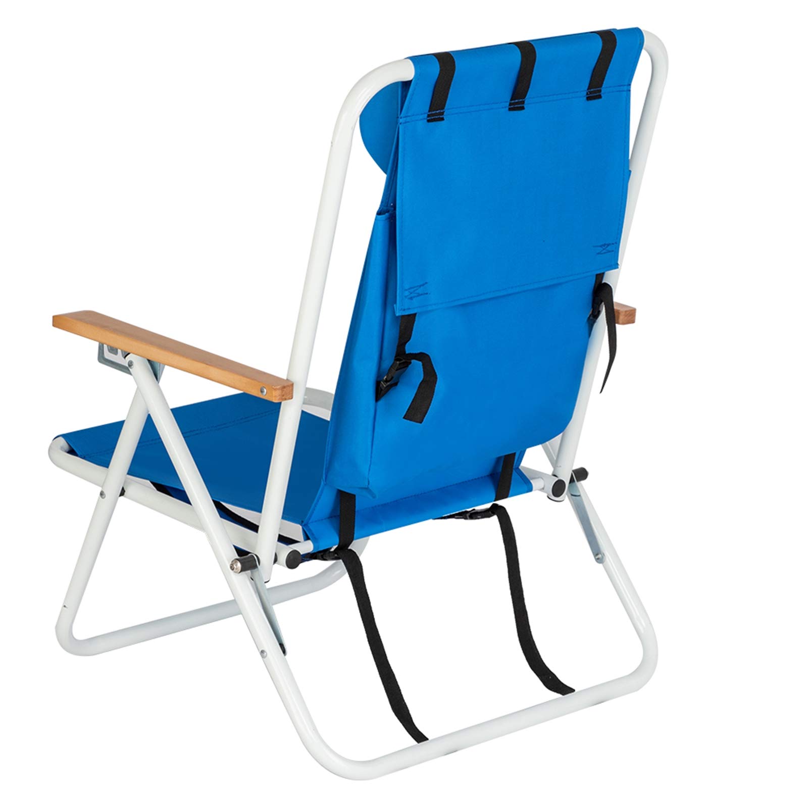 4-Position Folding Backpack Beach Chair for Adults - Adjustable Headrest, Storage Pouch & Cup Holder - Portable Camping & Sand Chair for Outdoor, Lawn, Travel, Picnic, Fishing | Perfect for Beach Relaxation, Backyard Lounging & Camping Trips