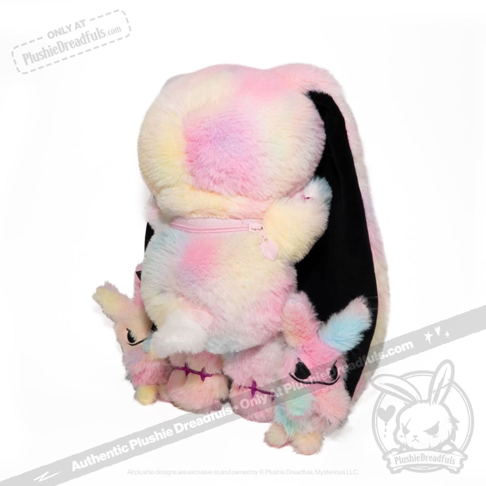 Plushie Dreadfuls Anxiety Rabbit Tie Dye Limited Edition Stuffed Animal - Soft Plush Toy for Stress Relief, Anxiety Comfort & Emotional Support