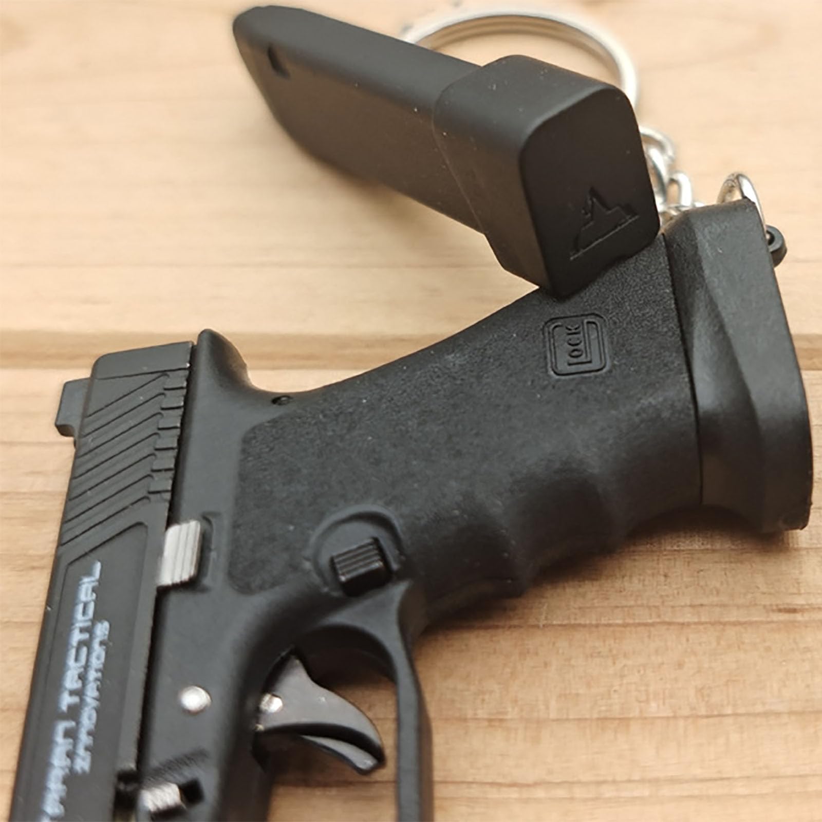 Mini Gun Keychain - Pistol Shaped Tactical Keychain for Men - Cool Tiny Gun Model Gift - Perfect for Keychains, Backpacks, and Tactical Gear Accessories