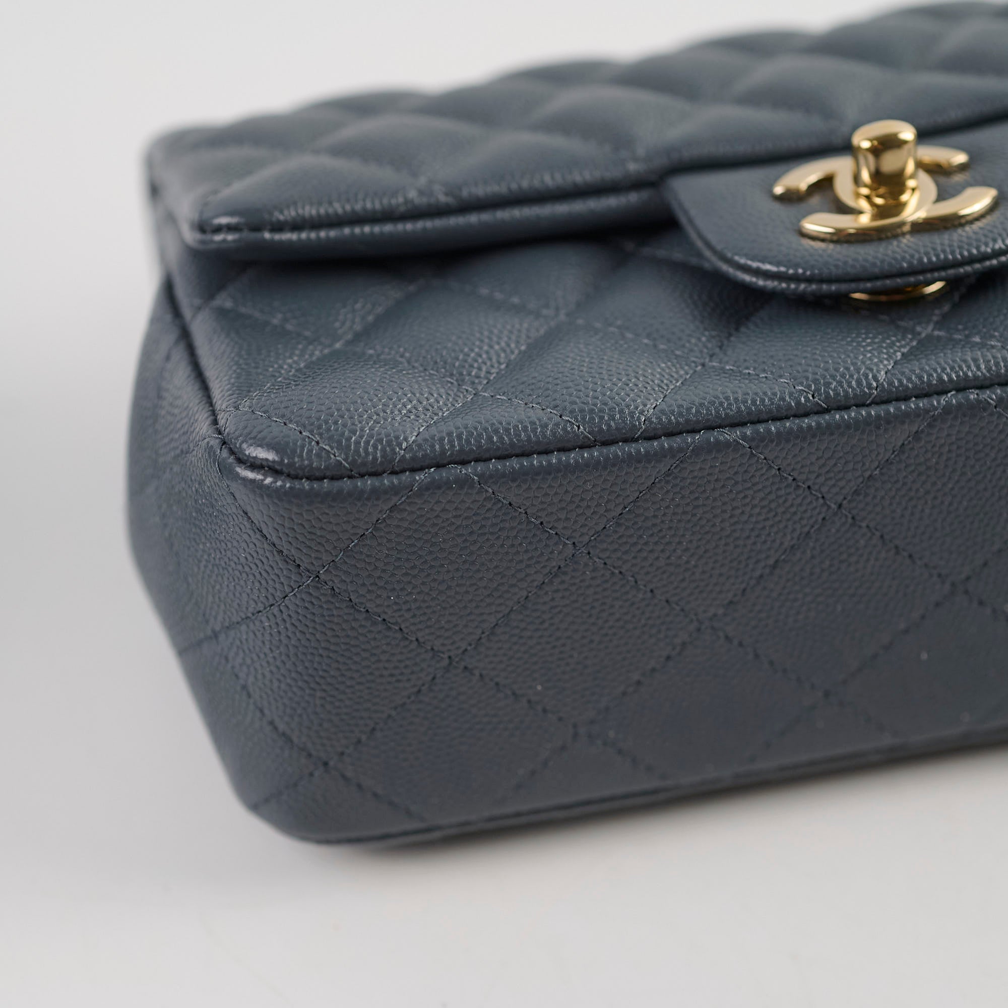 Chanel Caviar Mini Rectangular Flap Bag in Dark Grey - Series 26 | Luxury Crossbody Purse for Women, Perfect for Evening Events & Daily Use