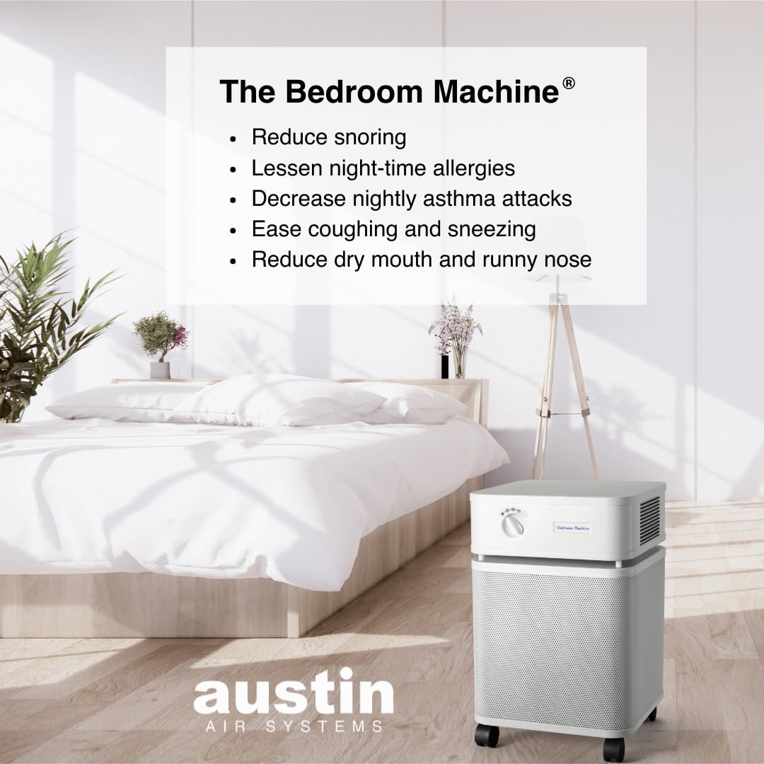 Austin Air Bedroom Machine HEPA Air Purifier for Allergies & Asthma - Black | Quiet Air Cleaner for Better Sleep & Allergy Relief | Ideal for Bedrooms, Nurseries & Home Offices