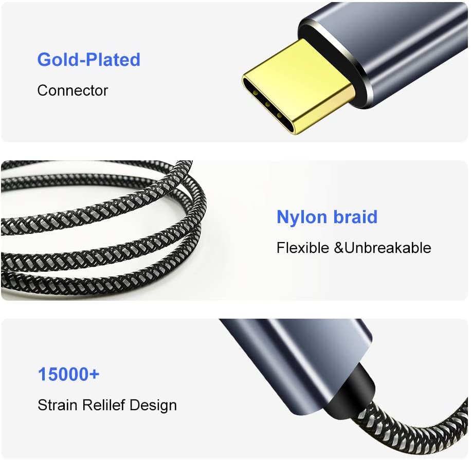 Yeung Qee 8M USB C to USB B Printer Cable - High-Speed Braided USB Type C to USB 2.0 Type B Cable for Brother, HP, Lexmark, Dell, Fax, Samsung Printers & Scanners - Perfect for Office, Home & Professional Printing Setup (8m)