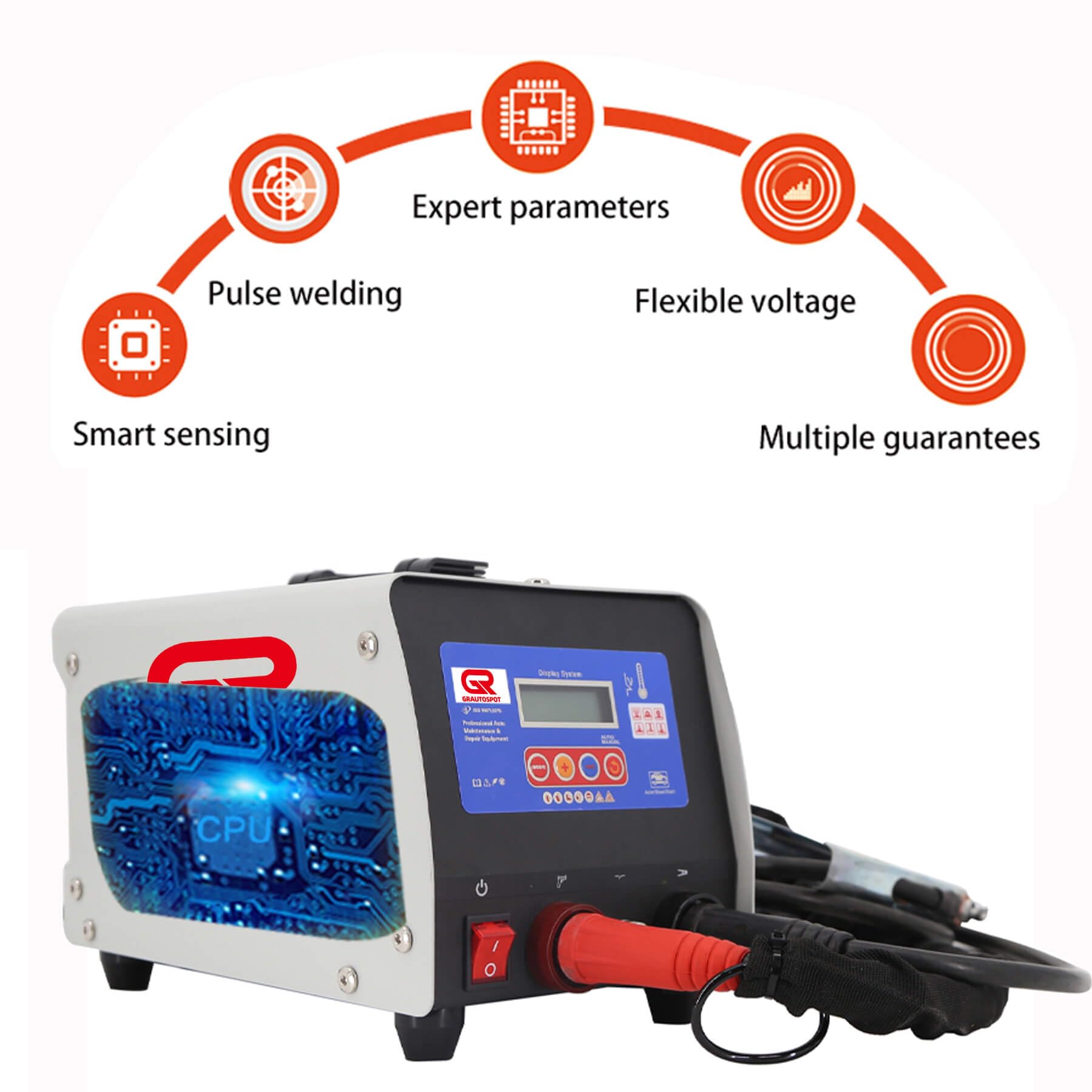 F98E 110V 3KW Spot Welder Dent Puller - Professional Car Body Repair Tool for Auto Dent Removal & Panel Spot Welding | Perfect for Auto Shops & DIY Car Dent Repair