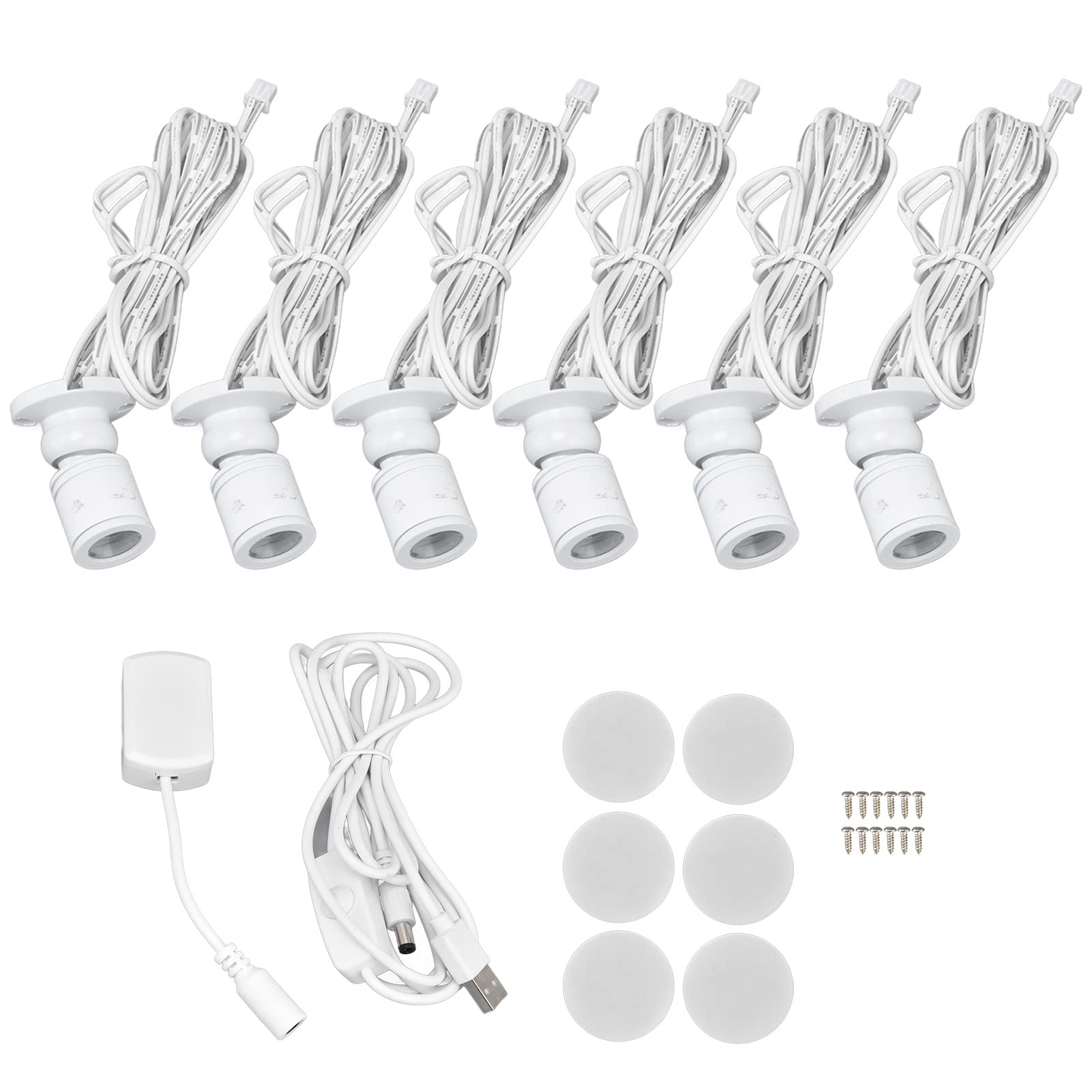 LED Under Cabinet Lighting - 6-Pack Dimmable LED Showcase Lights for Kitchen, Display Cabinets & Exhibition Halls - Perfect for Home, Retail & Commercial Use