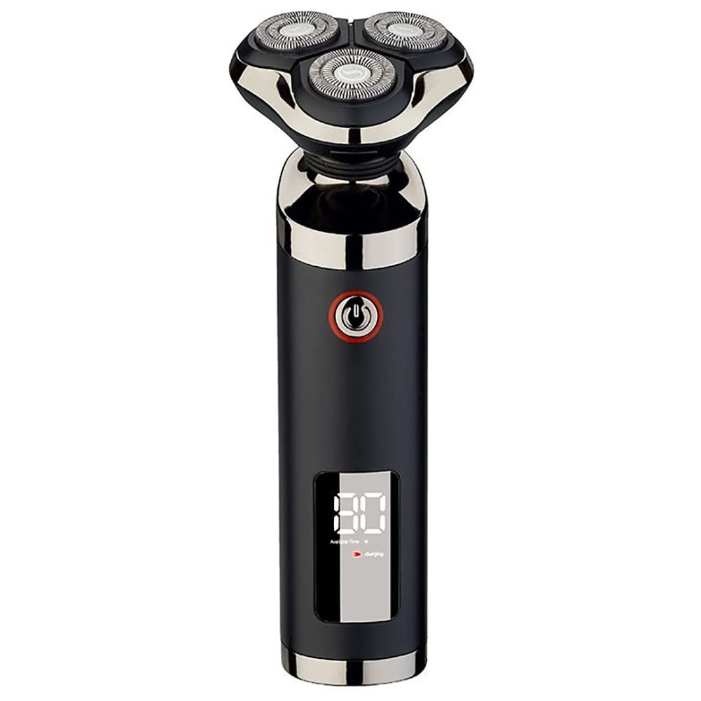 Electric Head Shaver for Bald Men - USB Rechargeable Waterproof Body & Beard Trimmer with Digital Display - Black | Perfect for Travel, Gym & Daily Grooming