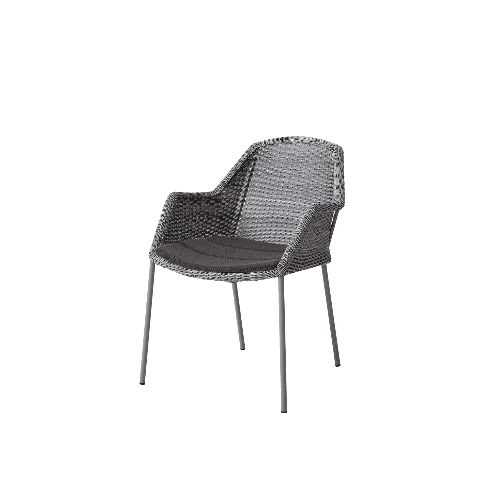 Breeze Stackable Outdoor Dining Armchair Set of 2 - Weather-Resistant Patio Chairs for Backyard, Poolside & Garden Relaxation