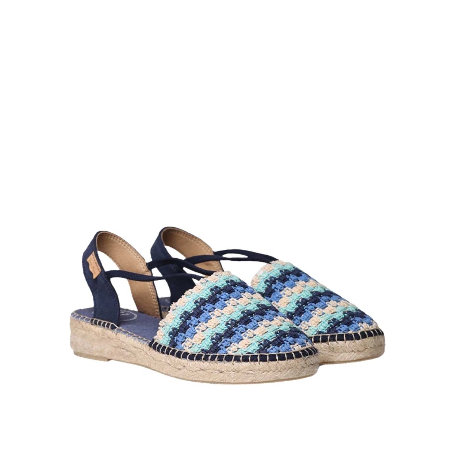 Women's Multicolor Cotton Blend Espadrilles - Emilia Comfortable Summer Slip-On Shoes for Beach, Vacation & Casual Wear