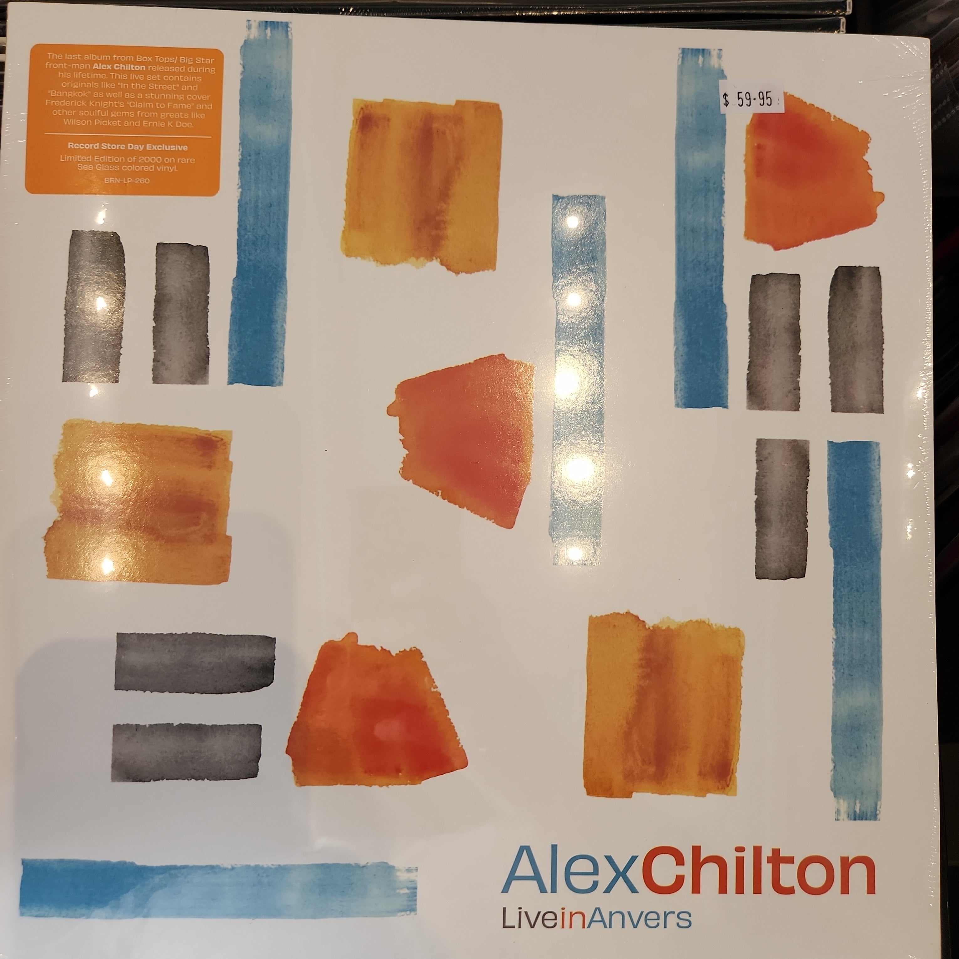 Alex Chilton - Live in Anvers Limited RSD Color Vinyl LP | Rare Collectible Record Store Day Exclusive | Perfect for Vinyl Collectors & Music Enthusiasts