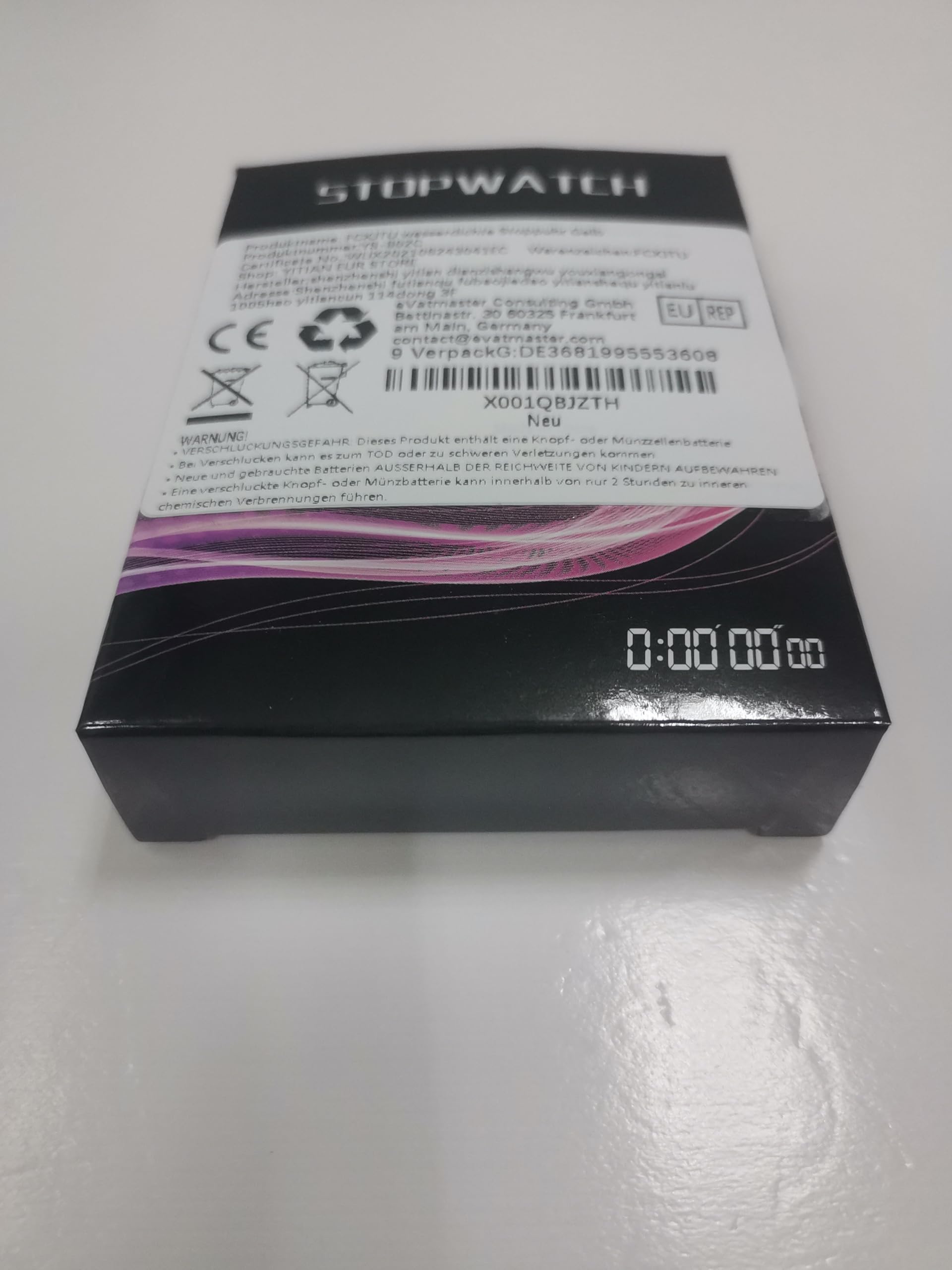 FCXJTU Digital Stopwatch Timer - Silent, No Alarm, Large Clear Display for Swimming, Running, Training - Perfect for Coaches, Referees, Teachers & Kids (Simple ON/Off Operation)