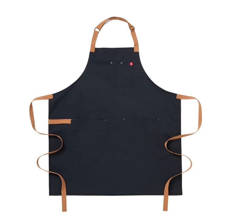 Professional Navy Blue Chef Apron - Premium Cotton Toque Blanche Kitchen Apron for Cooking, Baking & Grilling - Ideal for Chefs, Home Cooks & BBQ Enthusiasts