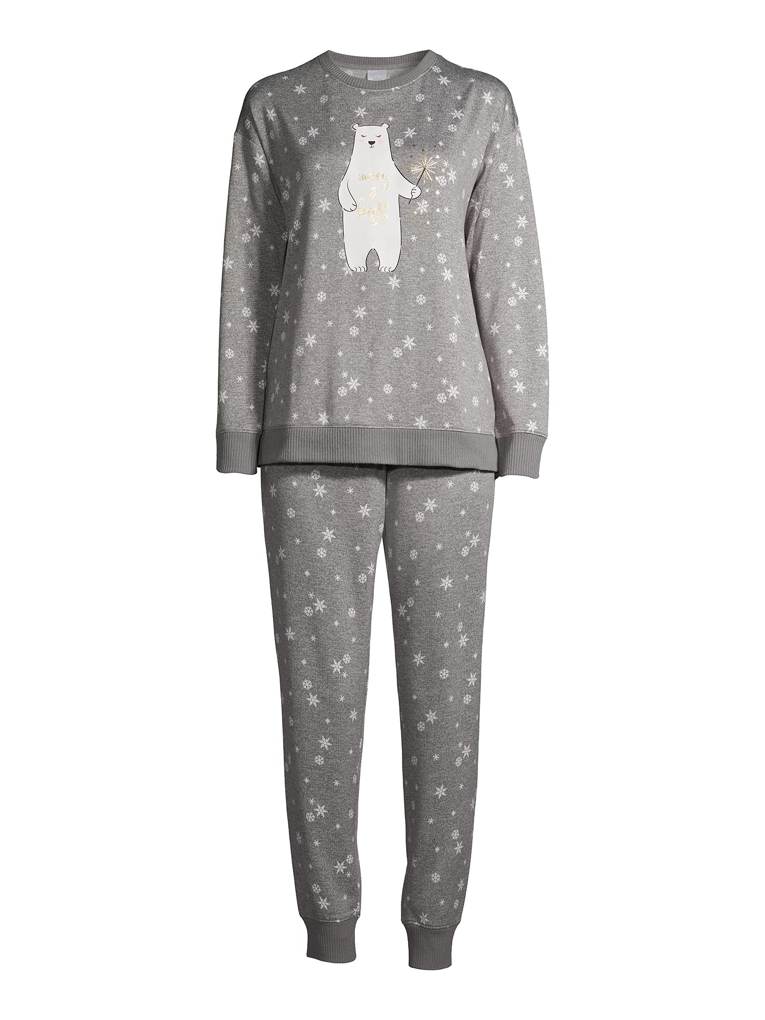 Women's Soft & Cozy Long Sleeve Graphic Print Pajama Set - 2 Piece Loungewear for Sleep, Relaxing at Home & Gift Giving