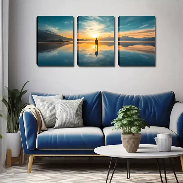 3-Piece Lake Landscape Wall Art Set - Framed Canvas Prints 60x90cm | High Quality Australian Made Wall Decor | Perfect for Living Room, Bedroom & Office Decor