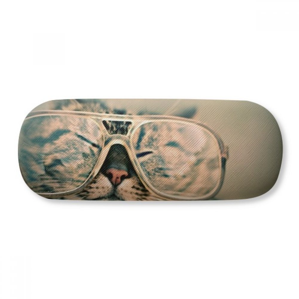 Cat Glasses Case - Hard Shell Eyeglasses Storage Box for Photography & Travel