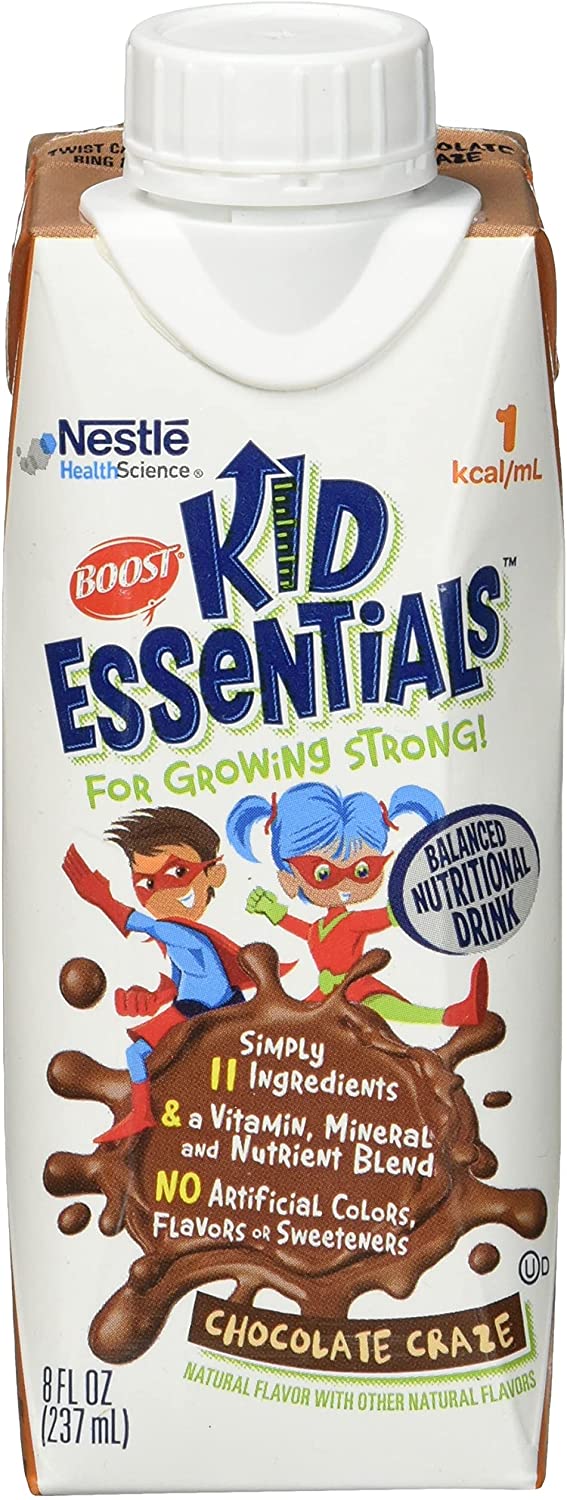Boost Kid Essentials 1.0 - Balanced Nutritional Drink for Kids & Toddlers, 8 fl oz Carton - Supports Growth, Immunity & Energy - Perfect for School, Sports & Daily Nutrition
