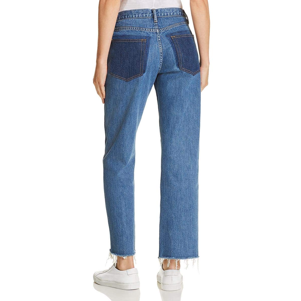 Elizabeth and James Women's Holden Wide Leg Jeans - High Waist Distressed Denim Pants, Blue Wash Size 29 | Casual Chic Outfit for Street Style & Weekend Wear