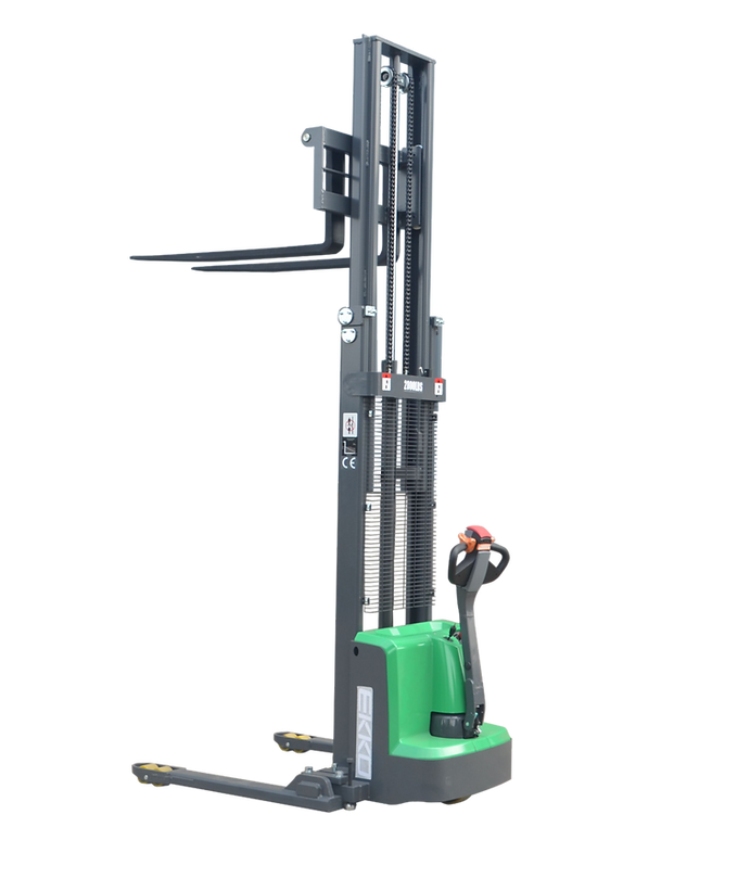 Ekko EB13E 138LI Full Powered Straddle Stacker - 2800 lbs Capacity, 138