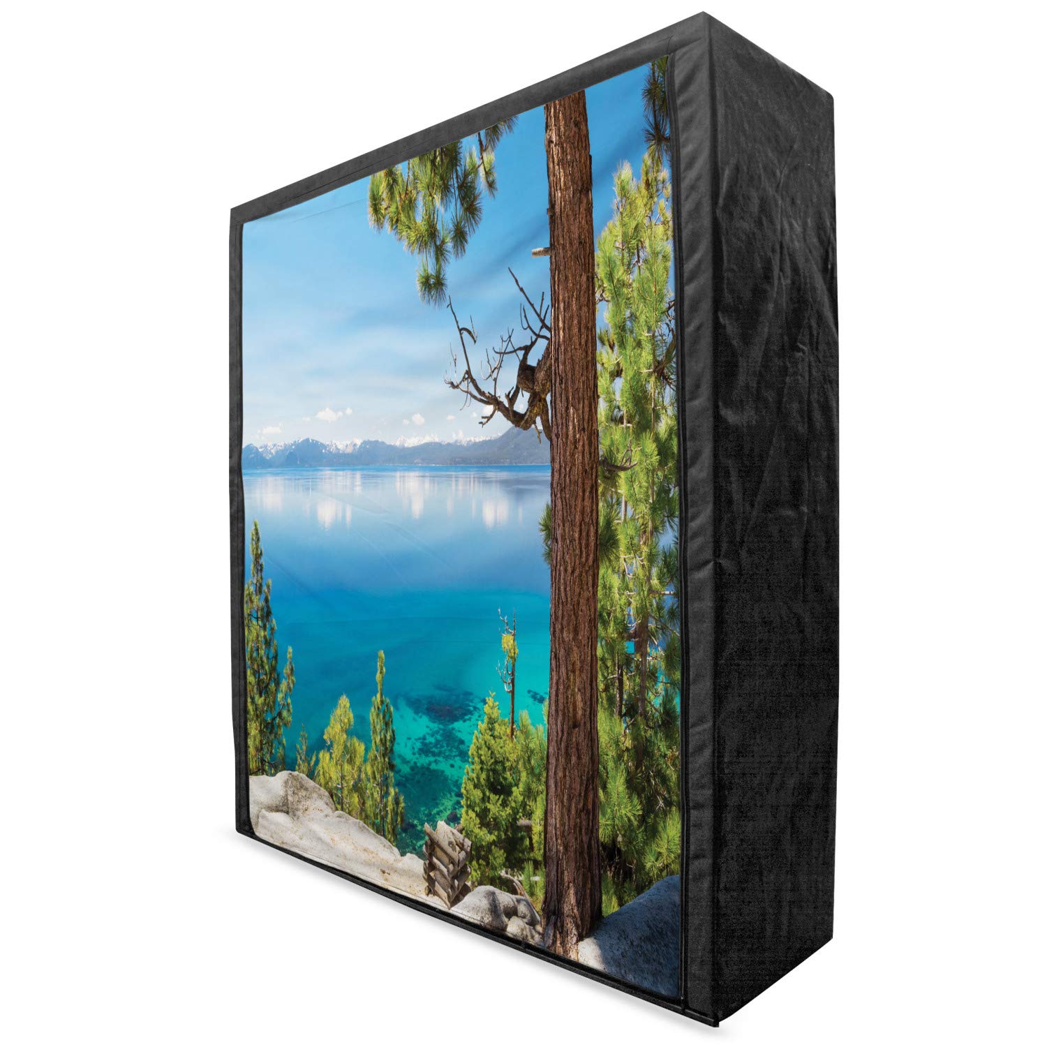 Ambesonne Lake Portable Fabric Wardrobe - 59