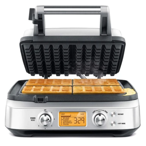 BWM640 The Smart Waffle Pro 4-Slice Waffle Maker - Perfect for Breakfast, Brunch & Family Gatherings - Non-Stick, Adjustable Temperature, Quick Heating