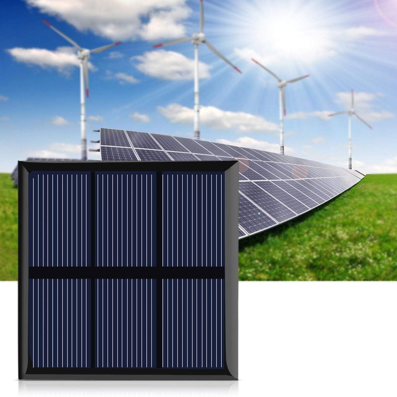 Mini Solar Panel 0.7W 1.5V - Portable Polysilicon Solar Charger Module with Wires for DIY Projects, Solar Lights & 1.2V Battery Charging (70x70mm) - Perfect for Outdoor, Camping & Emergency Power Supply