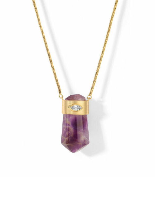 Natural Amethyst Crystal Necklace for Women - Healing Stone Jewelry for Meditation, Energy Balance & Spiritual Gifts | Perfect for Yoga, Reiki & Everyday Wear
