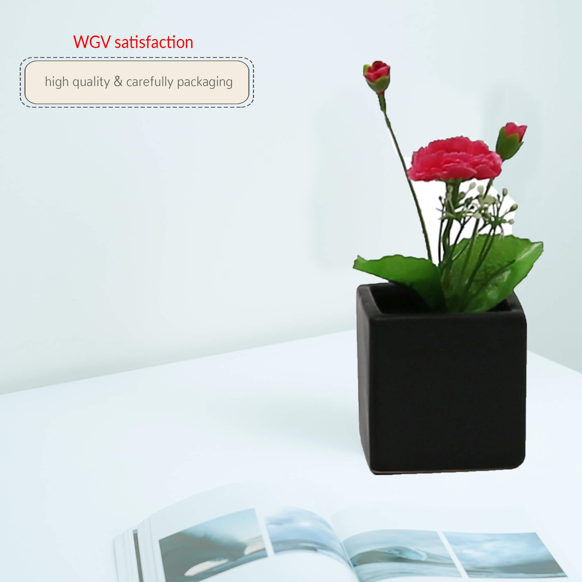 Modern Ceramic Cube Vase - 5.5