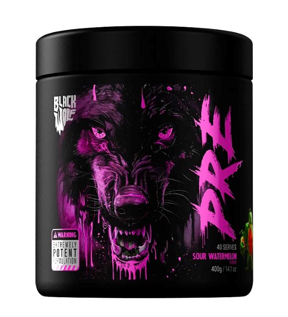 Black Wolf High Stim Pre Workout Powder - Intense Energy & Focus for Gym, Bodybuilding & Athletic Performance | Caffeine, Beta-Alanine & Nitric Oxide Booster