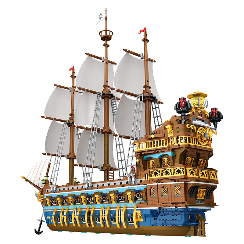 REOBRIX 66011 The Royal Fleet The Sun 3162pcs Building Blocks Set - Premium Collector's Ship Model for Adults & Teens | Perfect for Display, Gift Giving & Creative Play