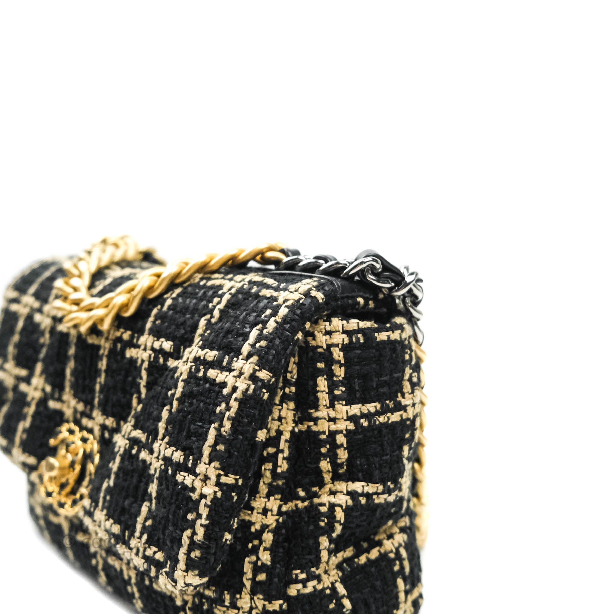 Chanel 19 Small Tweed Handbag in Black & Beige with Mixed Hardware - Luxury Crossbody Bag for Women, Perfect for Evening Events & Date Nights