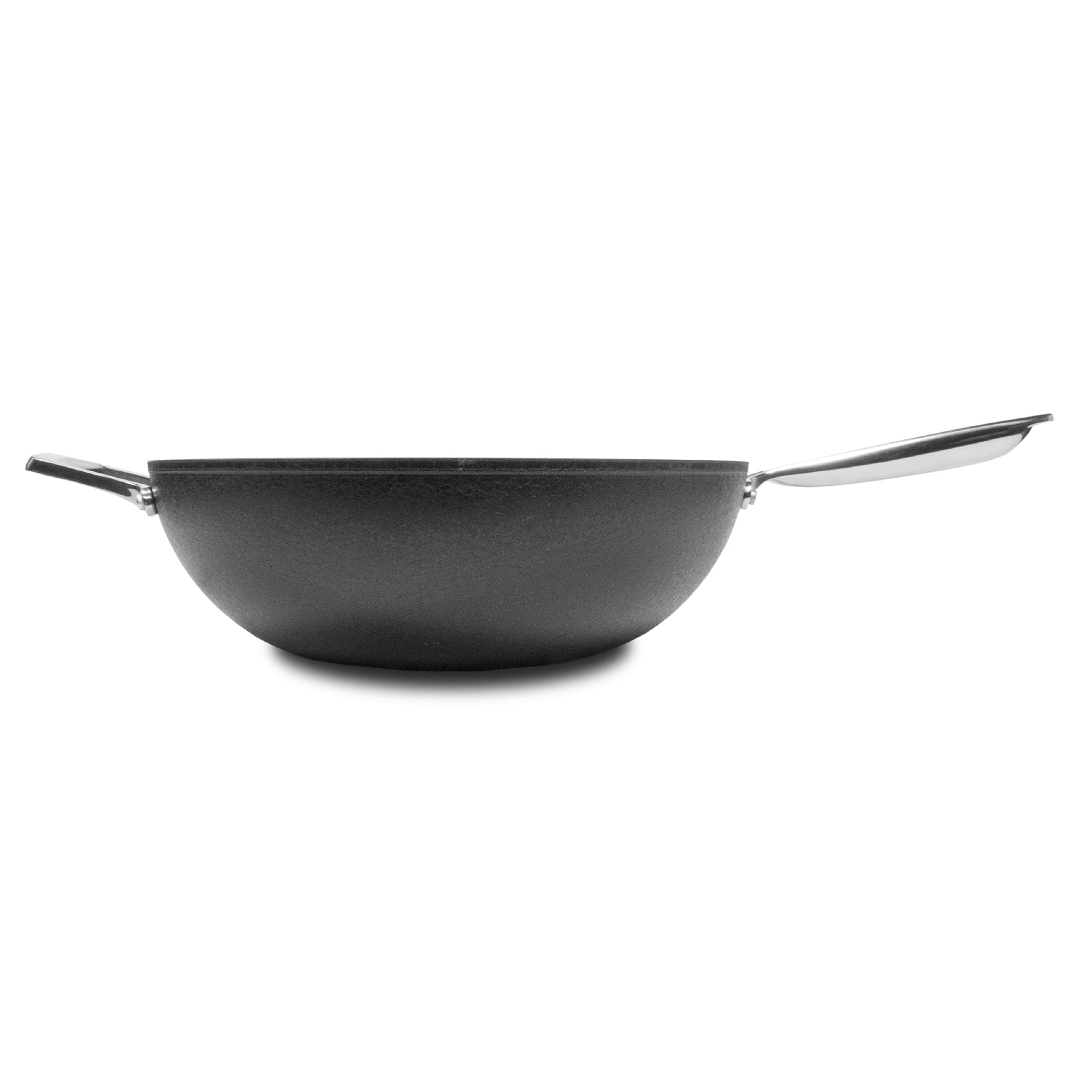 32cm Moneta Armonia Wok Pan with Handle & Helper Handle - Premium Carbon Steel Stir Fry Pan for Gas, Induction & All Cooktops - Perfect for Asian Cooking, Stir Frying, Sautéing & Deep Frying