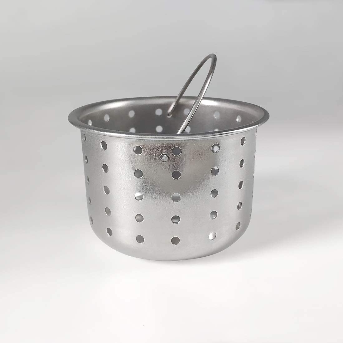 3-Inch Stainless Steel Kitchen Sink Drain Basket Replacement - Deep Cup with Handle, SUS 304, Ideal for Sink Strainer Maintenance and Food Waste Collection