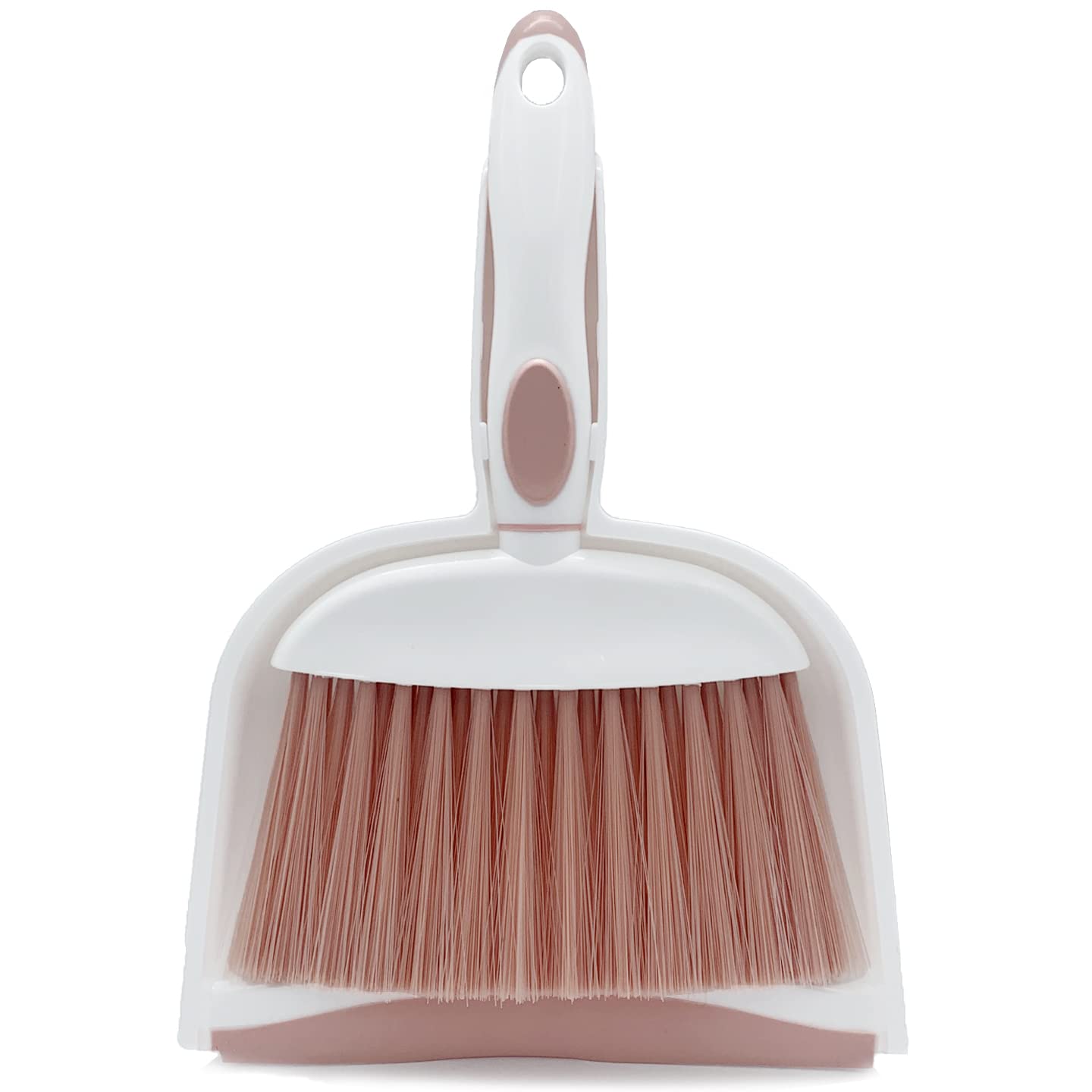 **Mini Broom and Dustpan Set - Small Dustpan with Brush, Compact Whisk Broom for Home Cleaning, Pink - Perfect for Kitchens, Bathrooms, and Small Spaces**