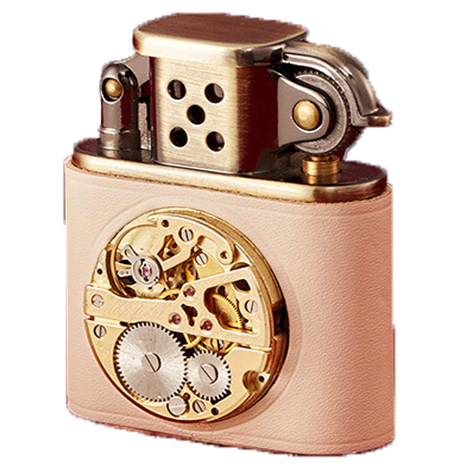 Windproof Refillable Kerosene Lighter with Grinding Wheel Ignition - Portable Antique Design for Cigars, Camping, BBQ & Kitchen Use