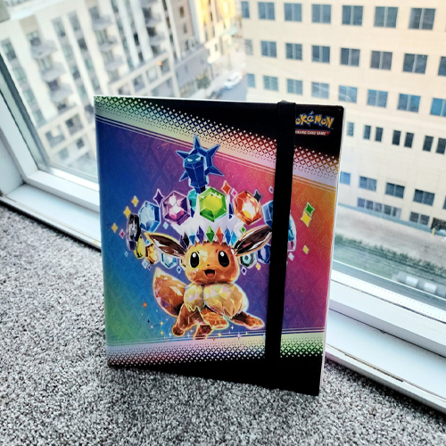 Official Pokemon Prismatic Evolutions Eevee 9-Pocket Binder - Premium Trading Card Collection Organizer for TCG Players & Collectors - Perfect for Game Nights, Tournaments & Display