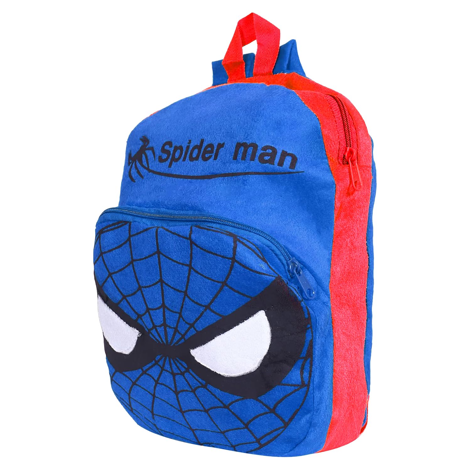 Marvel Spider-Man Kids School Backpack - Velvet Bookbag for Boys & Girls | Single Compartment Student Backpack (Blue) | Perfect for School, Travel & Daily Use