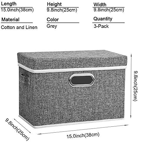 Yawinhe 6-Pack Large Collapsible Storage Baskets for Clothes, Shelves & Home Organization - Foldable Fabric Bins for Bedroom, Closet, Laundry & Toy Storage
