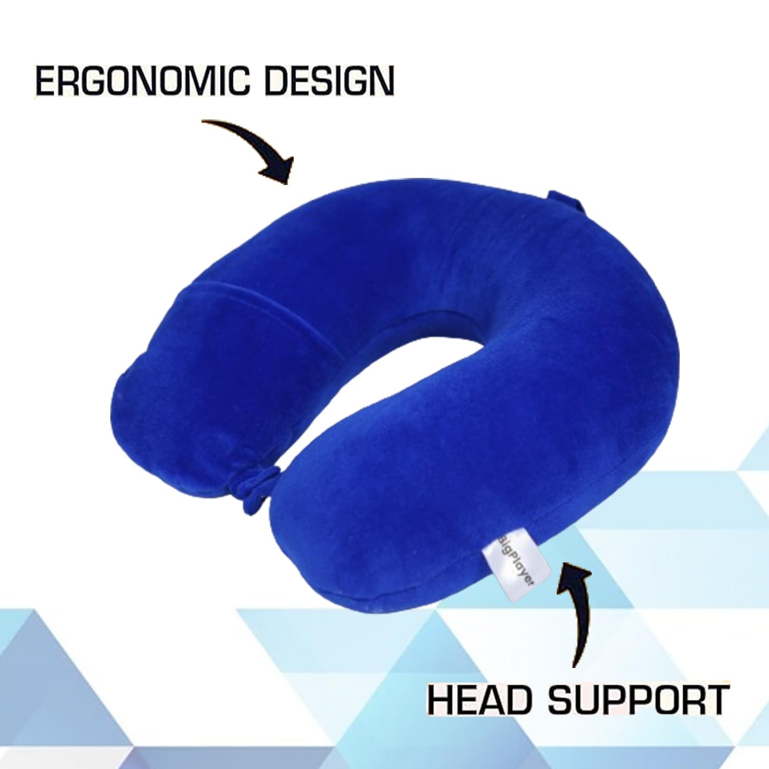 Ashtron Memory Foam Neck Pillow for Travel - Ergonomic Support for Neck Pain Relief, Comfortable Sleeping on Airplane, Car, Office & Home Use - Pack of 2 (Grey) - Perfect Travel Accessories for Men & Women