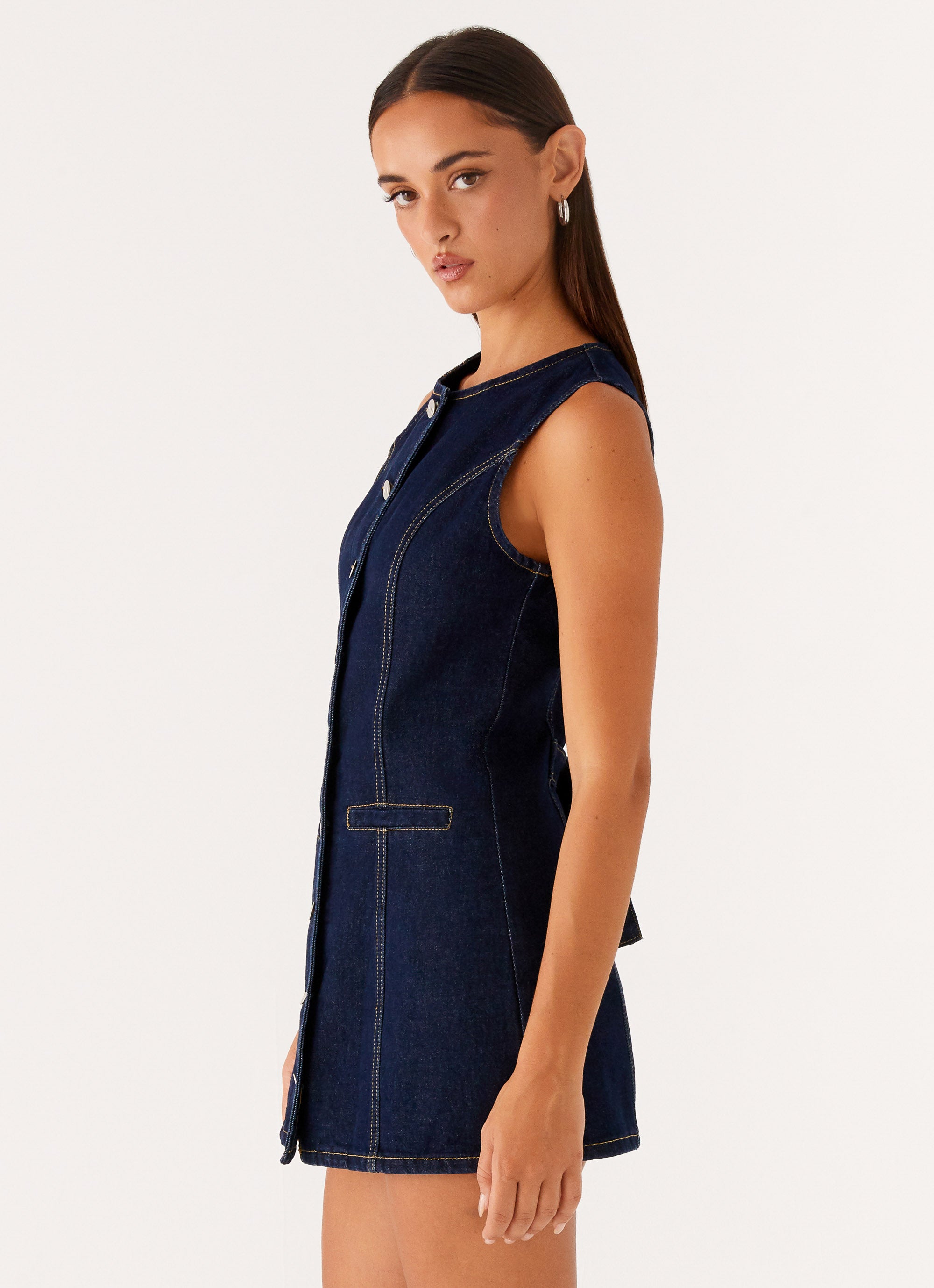 Stylish Dolton Mini Dress in Indigo - Perfect for Casual Outings, Parties & Summer Wear