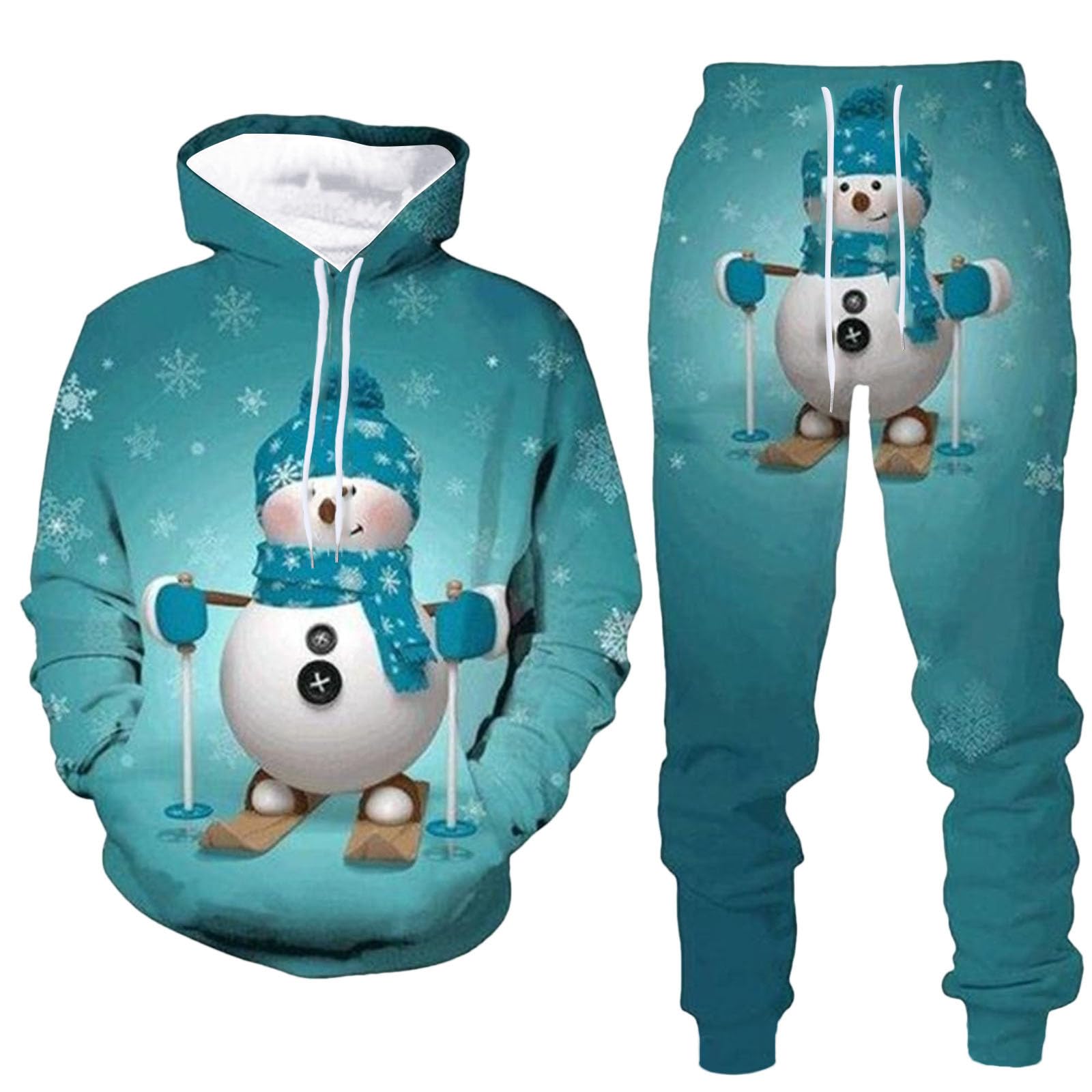 3D Skeleton Print Halloween Hoodie & Tracksuit Set - Long Sleeve Pullover Two-Piece Outfit for Men, Perfect for Costume Parties & Spooky Night Events