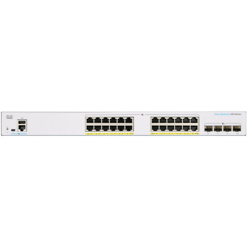 Cisco CBS250 24-Port Gigabit Smart Managed Switch with 4 SFP Ports - Ideal for Small Business Networks, Home Offices & IT Infrastructure