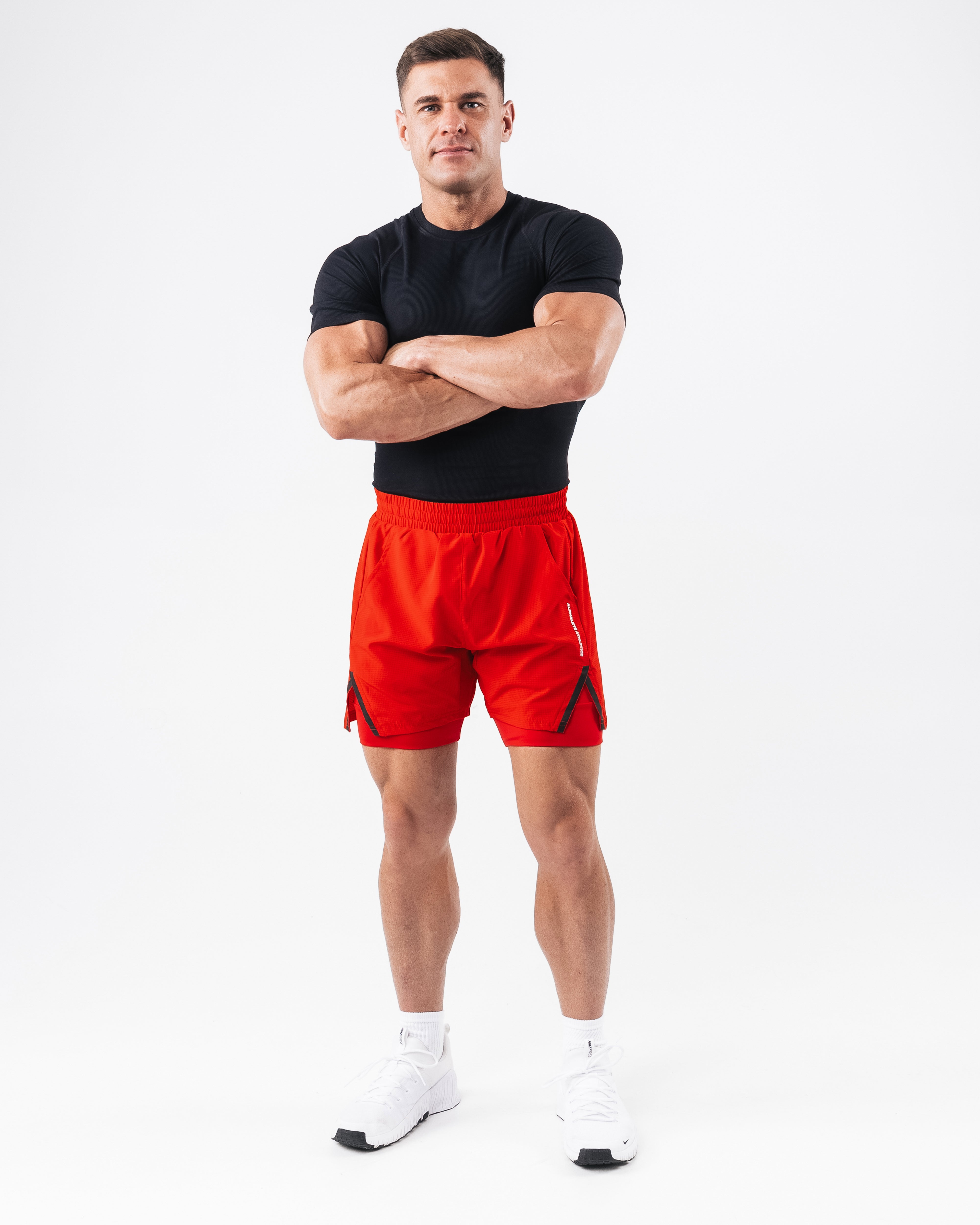 Infinity Short Formula Red - High-Performance Running Shorts for Men & Women - Perfect for Gym, Jogging, and Outdoor Sports