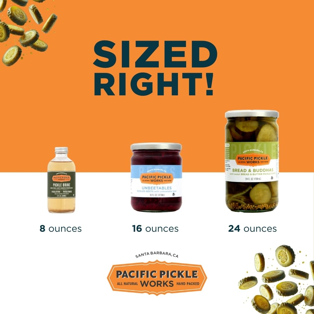Spicy Dill Pickle Spears with Garlic and Jalapeño - Gourmet Hot Pickles 24oz Jar (6-Pack) - Non-GMO, Kosher, Gluten-Free - Perfect for Sandwiches, Burgers, Charcuterie Boards and Snacking