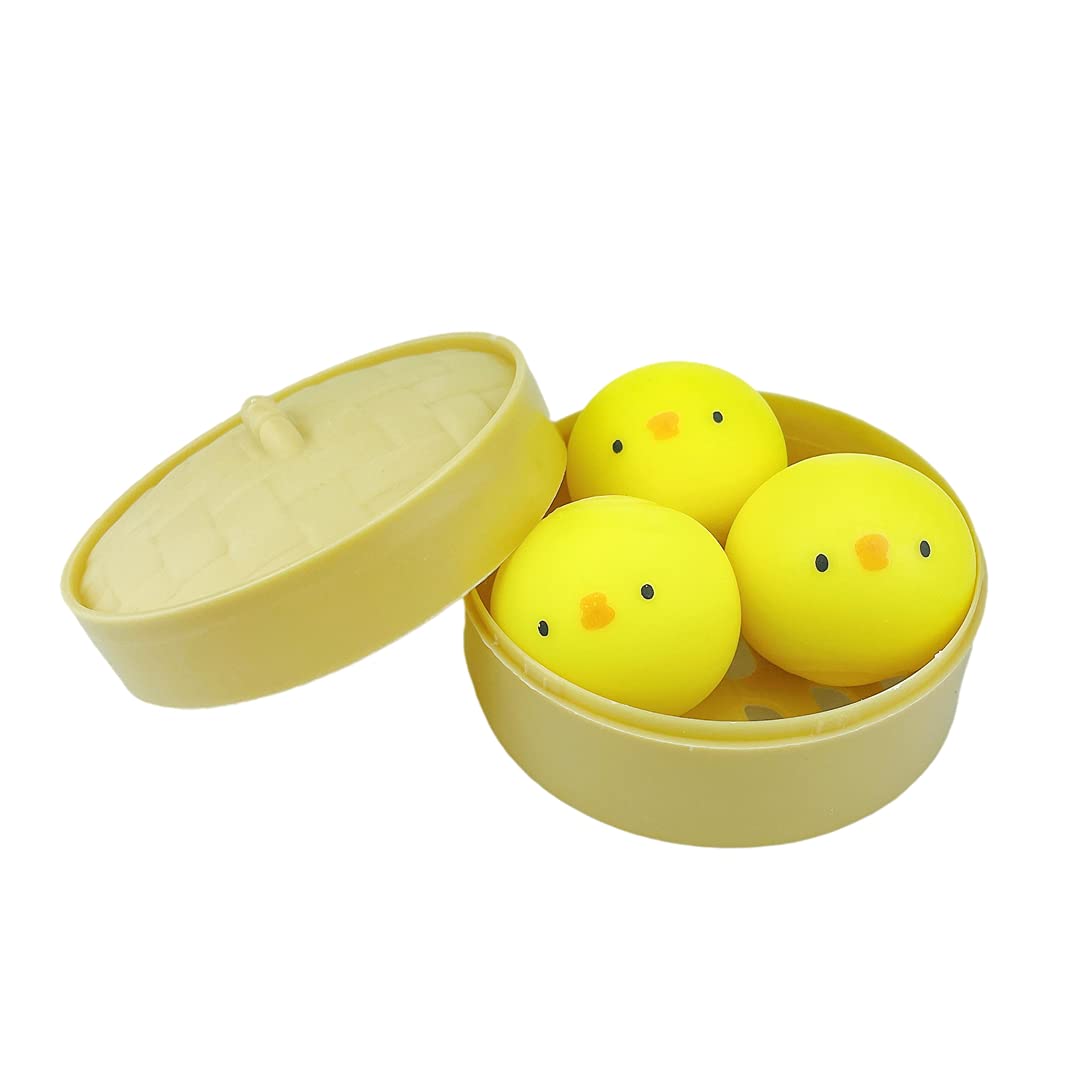 Hovico Unzip Steamed Stuffed Bun Squeeze Toy - Slow Rising Kawaii Stress Relief Squishy for Kids & Adults | Fun Sensory Fidget Toy for Anxiety Relief, Office Desk Decor, Party Favors & Gifts