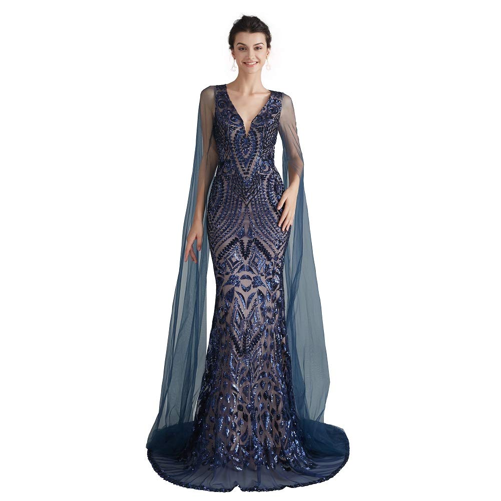Engerla Sequin Prom Dress - Elegant Silver Mermaid Evening Gown with V-Neck for Bridal Party & Formal Events | Perfect for Homecoming, Pageants, and Red Carpet Occasions