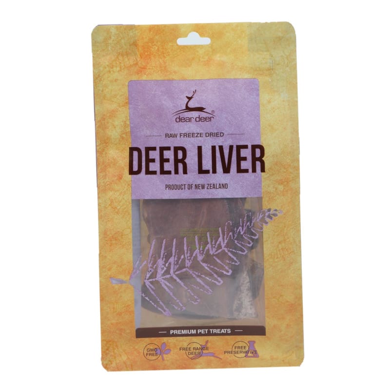 Freeze Dried Dear Deer Liver Dog & Cat Treats - 50g Natural Protein Snack for Training, Rewards & Dental Health - Grain-Free Pet Food Supplement for Puppies, Kittens & Adult Pets