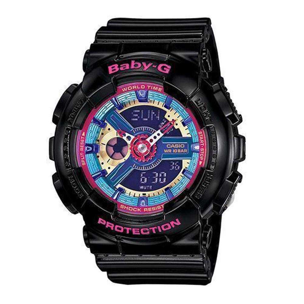 CASIO BABY-G BA-112-1ADR Digital Quartz Black Resin Women's Sport Watch - Waterproof & Shock Resistant for Outdoor Activities, Running, and Fitness
