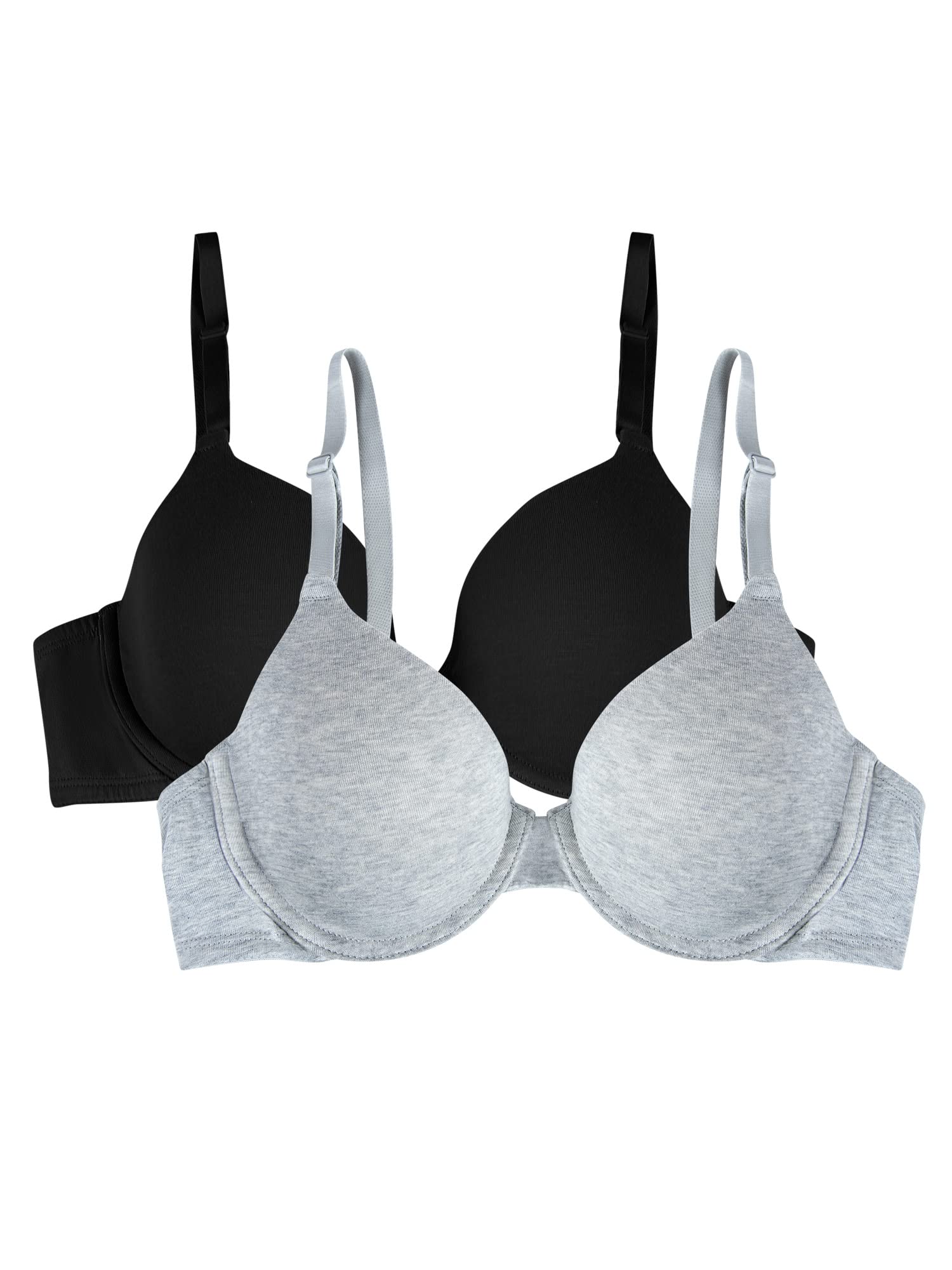 Fruit of the Loom Women's Comfortable Cotton T-Shirt Bra - Seamless Underwire Support for Everyday Wear | Perfect for Workouts, Office & Casual Outfits