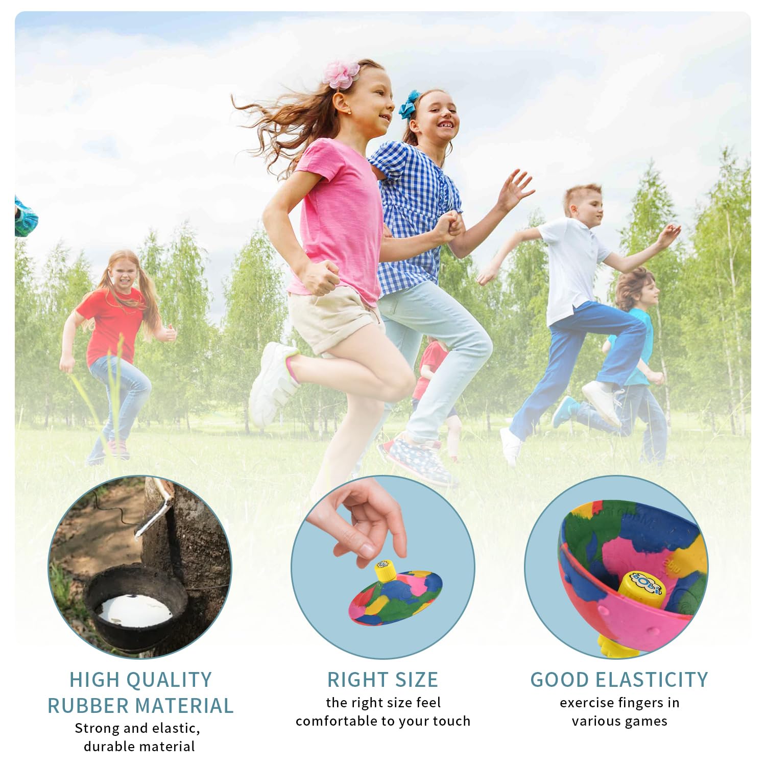 Bounce Bowls Camouflage Fidget Spinner Toy for Kids & Adults - Stress Relief Pop Up Game for Anxiety, Focus & Intelligence Development - Perfect for School, Parties, Outdoor Sports & Office Use
