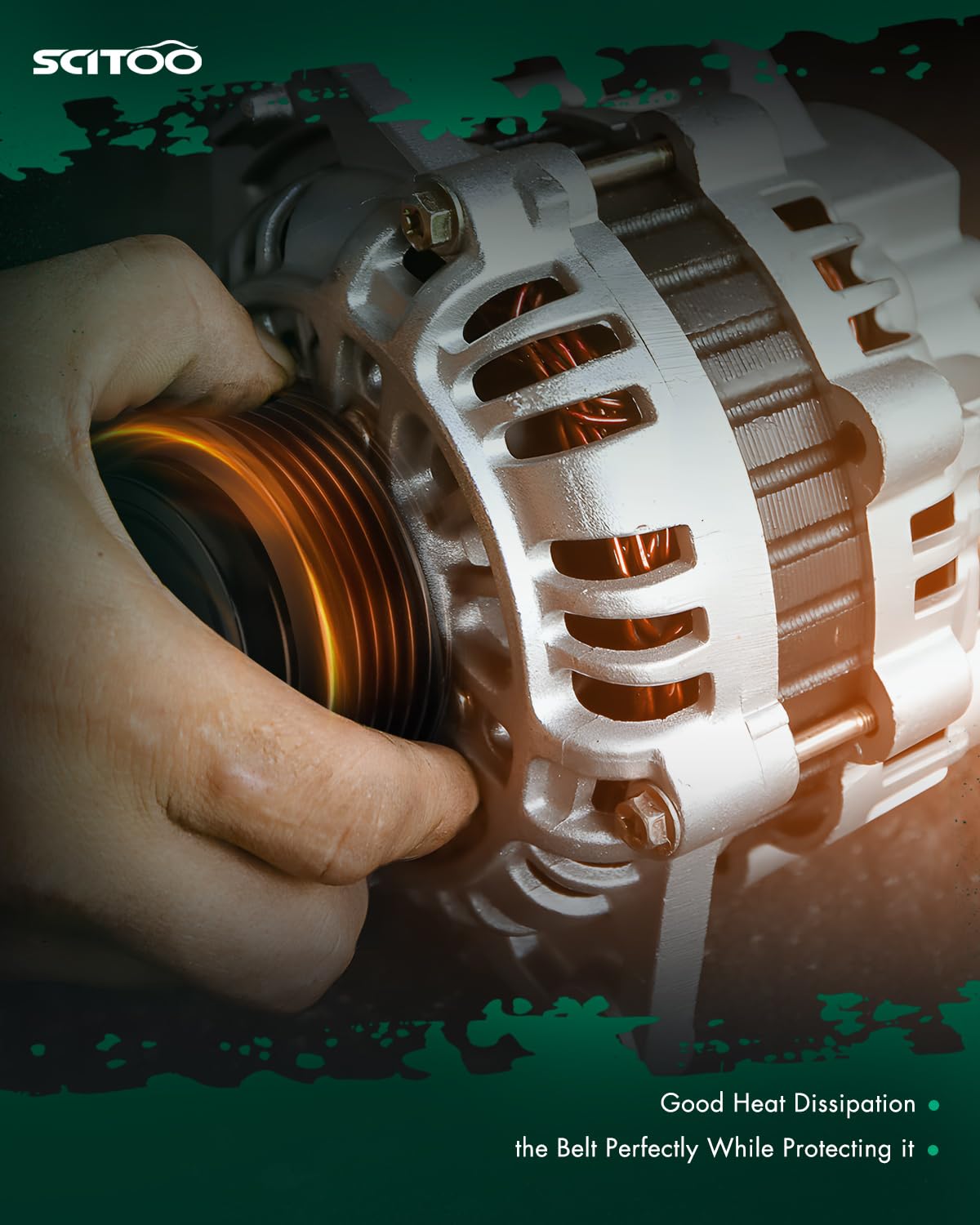 SCITOO 110A High Output Alternator Replacement for Nissan Sentra 2013-2019 - 11673 Compatible - Perfect for Engine Performance Upgrades & Electrical System Repair
