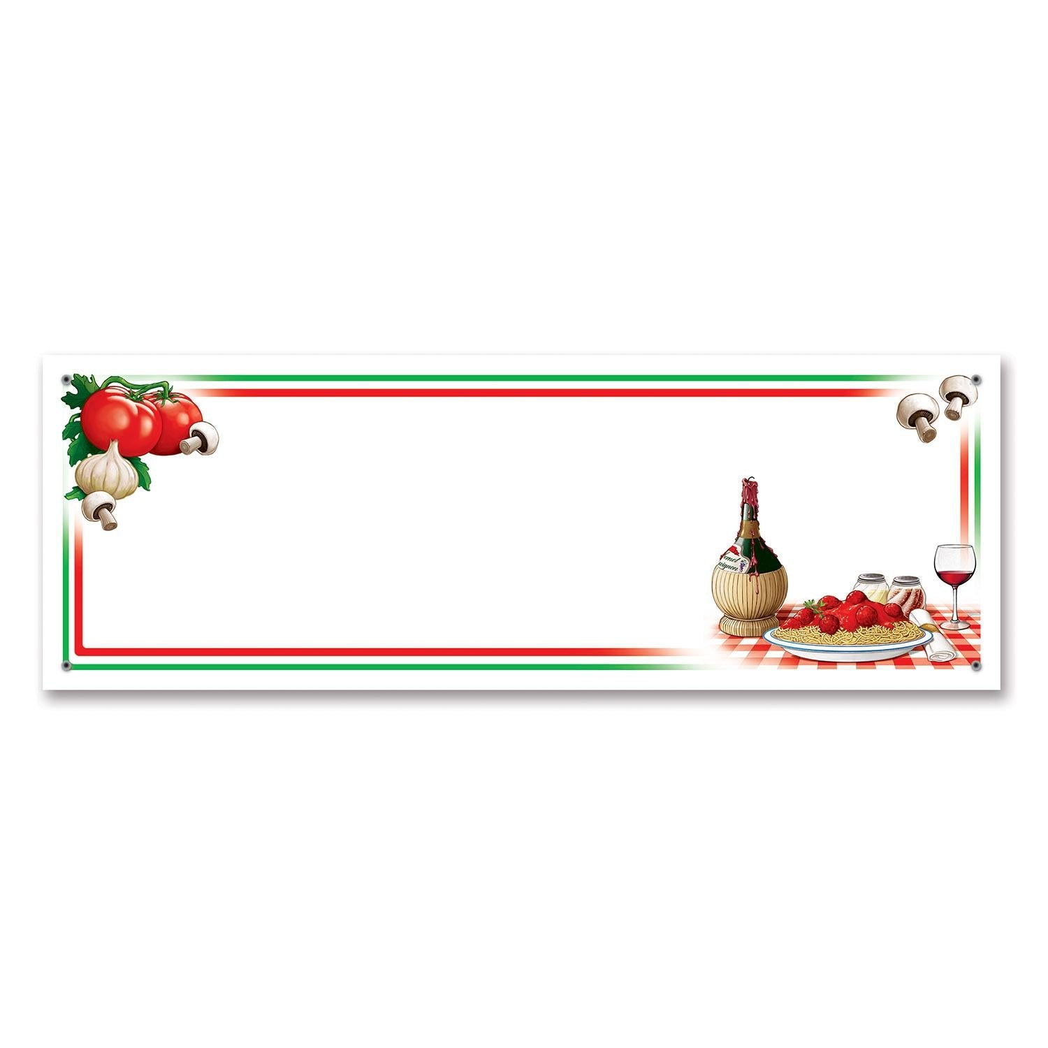 12 Pack Italian Night Party Sign Banner - Vintage Themed Decorations for Italian Themed Parties, Weddings & Events - Perfect for Home, Restaurant & Cafe Decor
